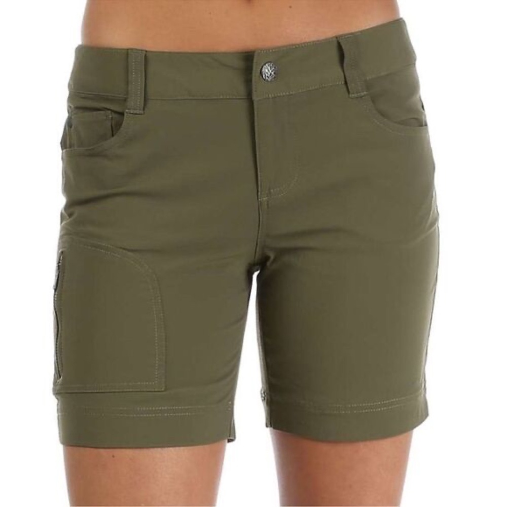 Prana Women's Hazel Shorts Size 8 in Cargo Green - Picture 2 of 8